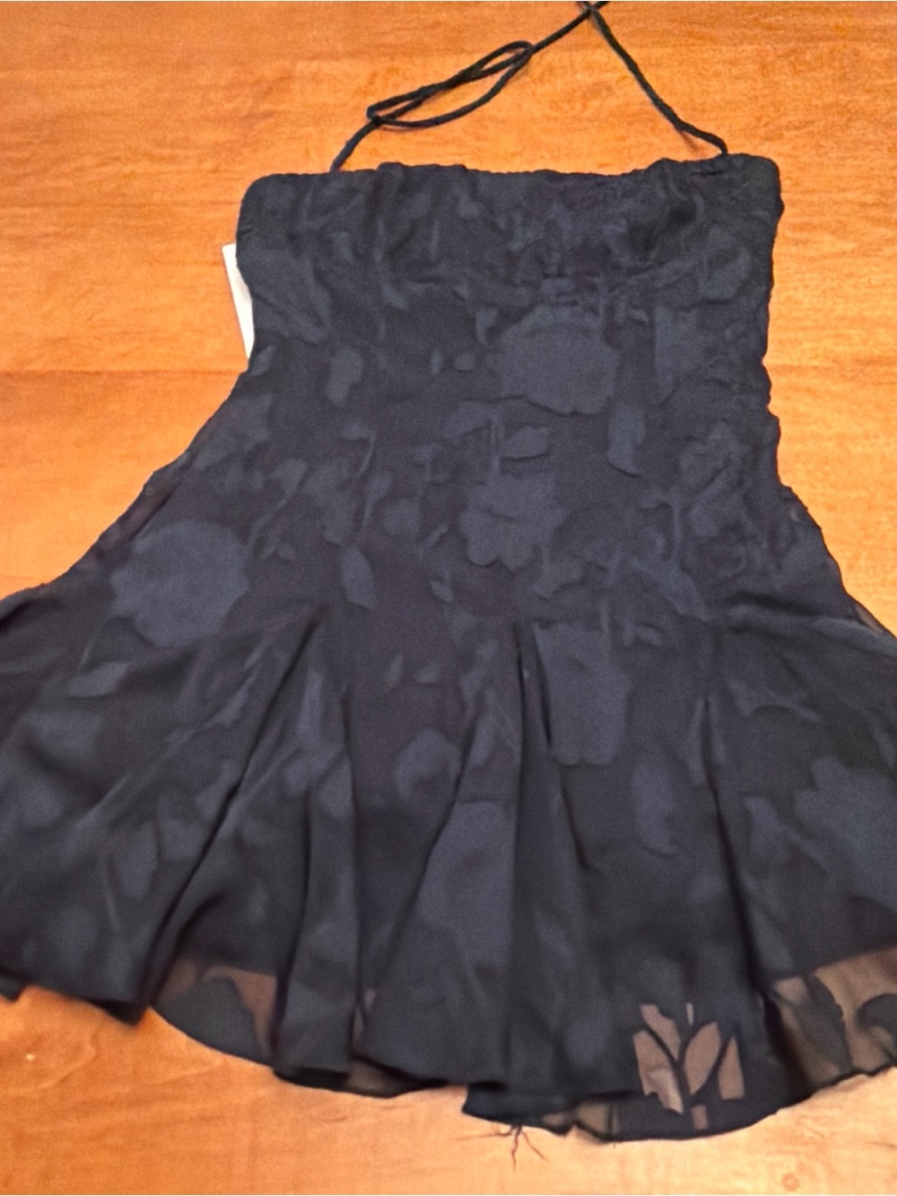 Princess Polly Delamere Navy Burn Out Floral Lace Mini halter dress - Picture 9 of 14